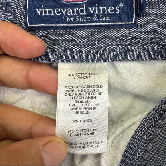 Vineyard Vines Seersucker Men's Blue Striped Breaker Shorts Size 30 - Picture 13 of 14